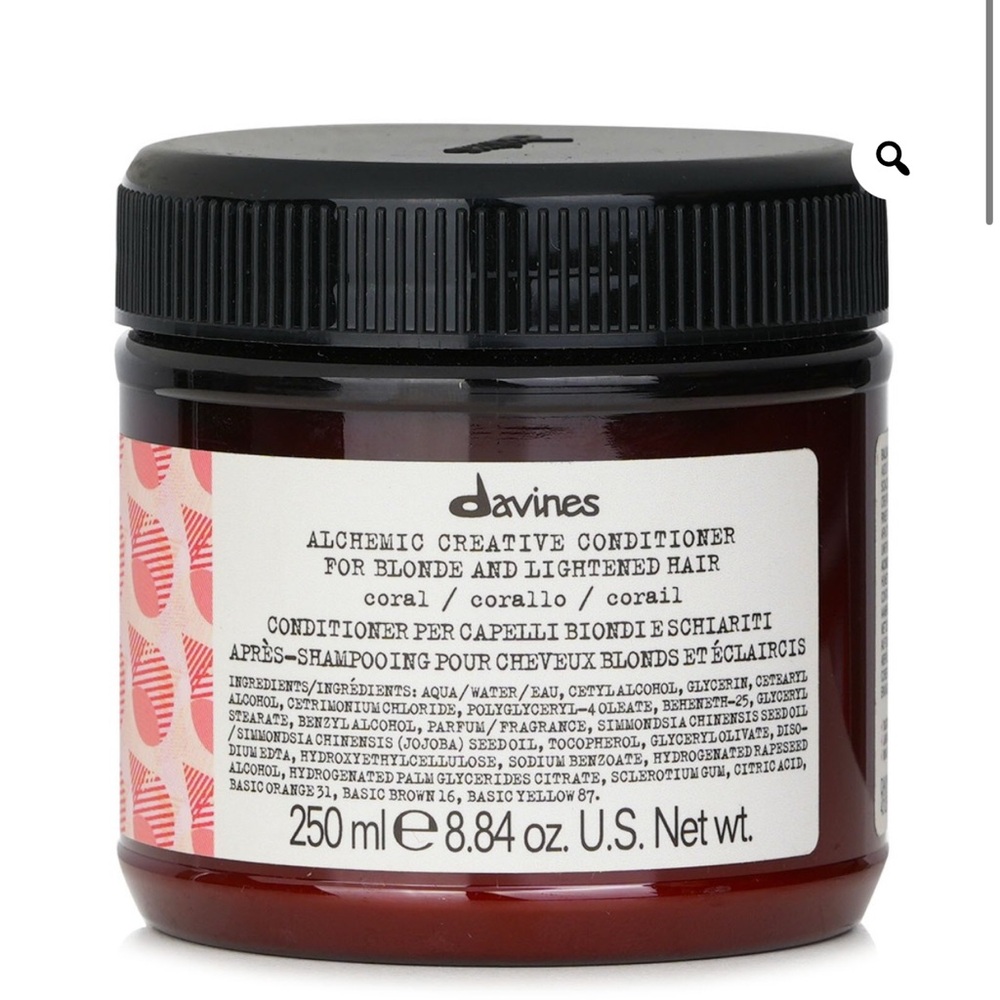 Davines Alchemic Creative Conditioner - Coral Pink Jar